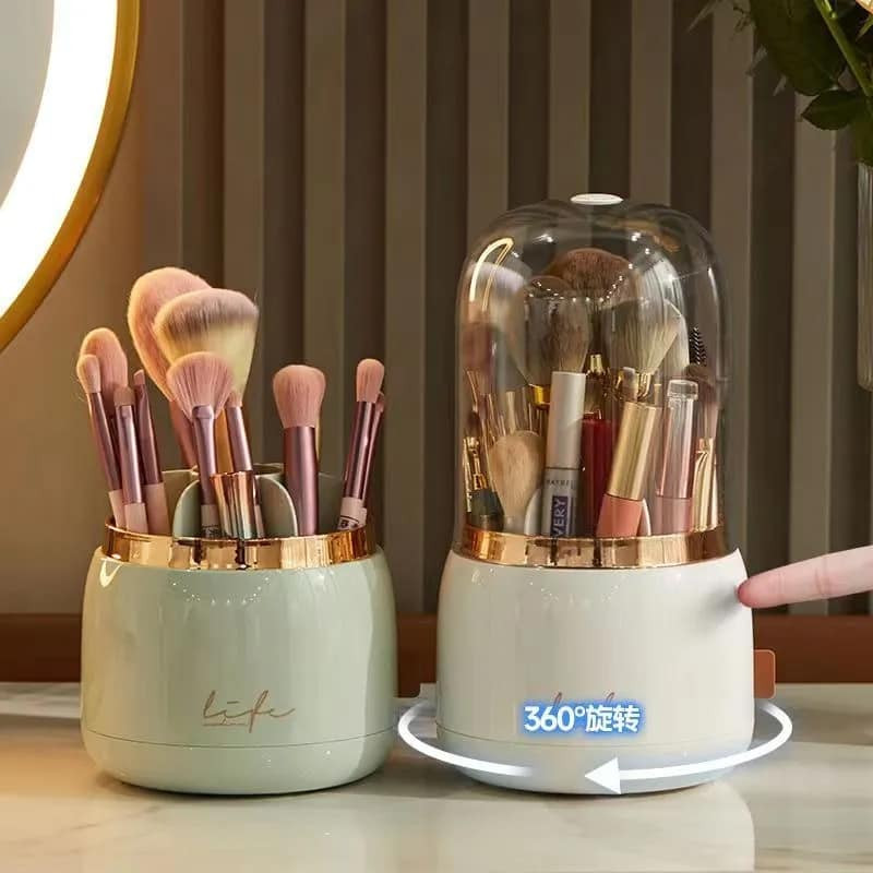 360° Rotating Portable Makeup Brushes Holder