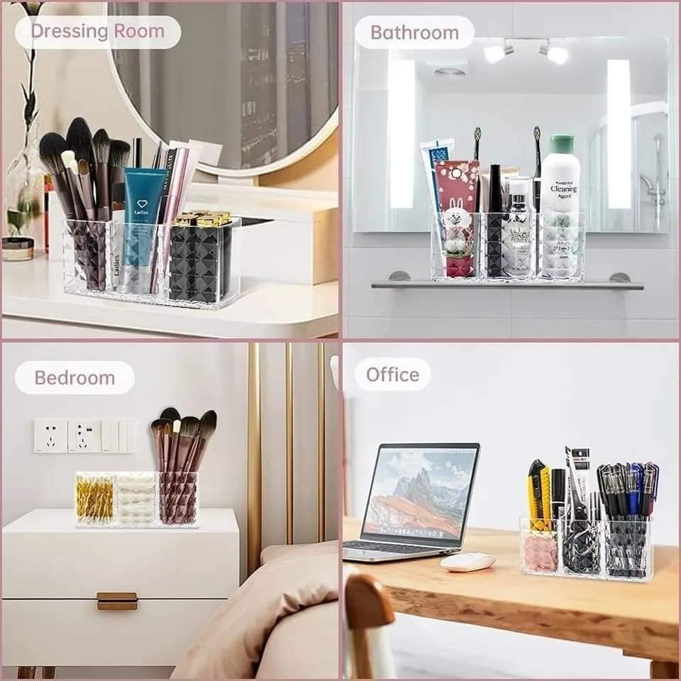 Transparent Makeup Brush Storage