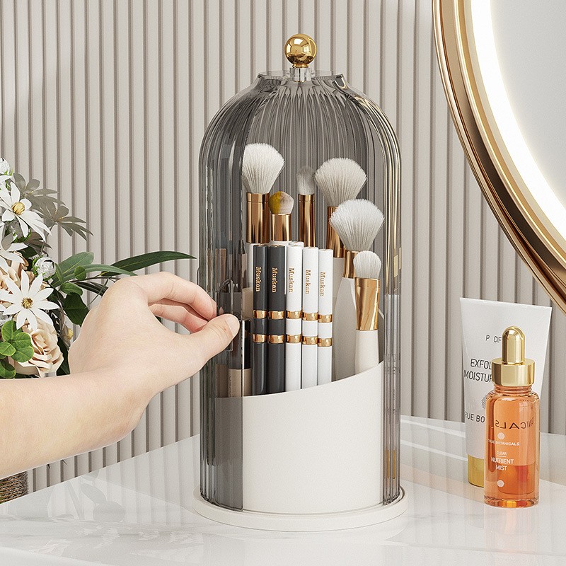 360° Rotating Luxury Makeup Brushes Holder